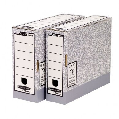 Archyvinė dėžė FELLOWES, 260 x 100 x 315 mm, pilka balta