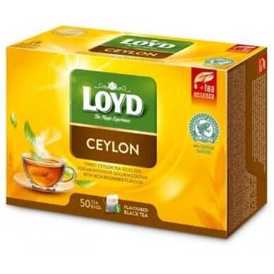 Aromatizuota juodoji arbata LOYD Ceylon, 50 x 2g