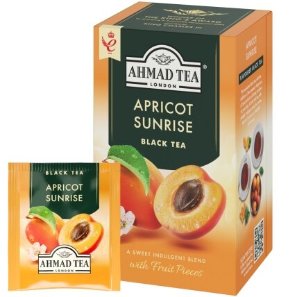 Arbata AHMAD ALU APRICOT, 20 vokelių su siūlu po 2 g Arbata AHMAD ALU APRICOT, 20 vokelių su siūlu po 2 g