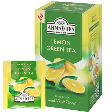 Arbata AHMAD ALU GREEN LEMON TEA, 20 vokelių su siūlu Arbata AHMAD ALU GREEN LEMON TEA, 20 vokelių su siūlu