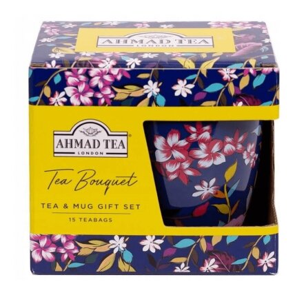 Arbatos rinkinys Ahmad, Tea Bouqet su puodeliu, dėžutėje, 15vnt Arbatos rinkinys Ahmad, Tea Bouqet su puodeliu, dėžutėje, 15vnt