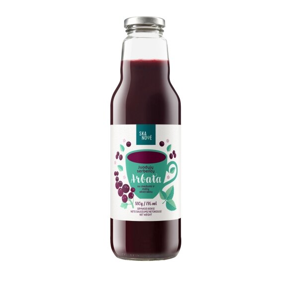 arbata SKANOVĖ, juodųjų serbentų su medumi ir mėtų ekstraktu 880 g / 735 ml arbata SKANOVĖ, juodųjų serbentų su medumi ir mėtų ekstraktu 880 g / 735 ml