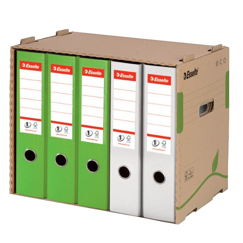 Archyvinė dėžė ESSELTE segtuvams, 343 x 427 x 305 mm, ruda 1 Archyvinė dėžė ESSELTE segtuvams, 343 x 427 x 305 mm, ruda 1