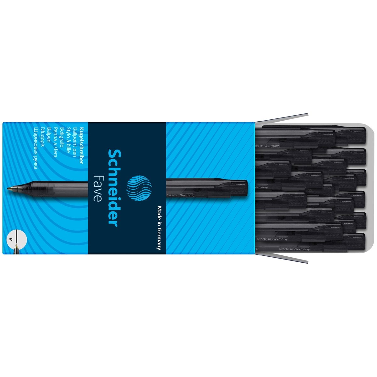 Automatinis tušinukas SCHNEIDER FAVE, 1.0 mm., juodas tušas 2