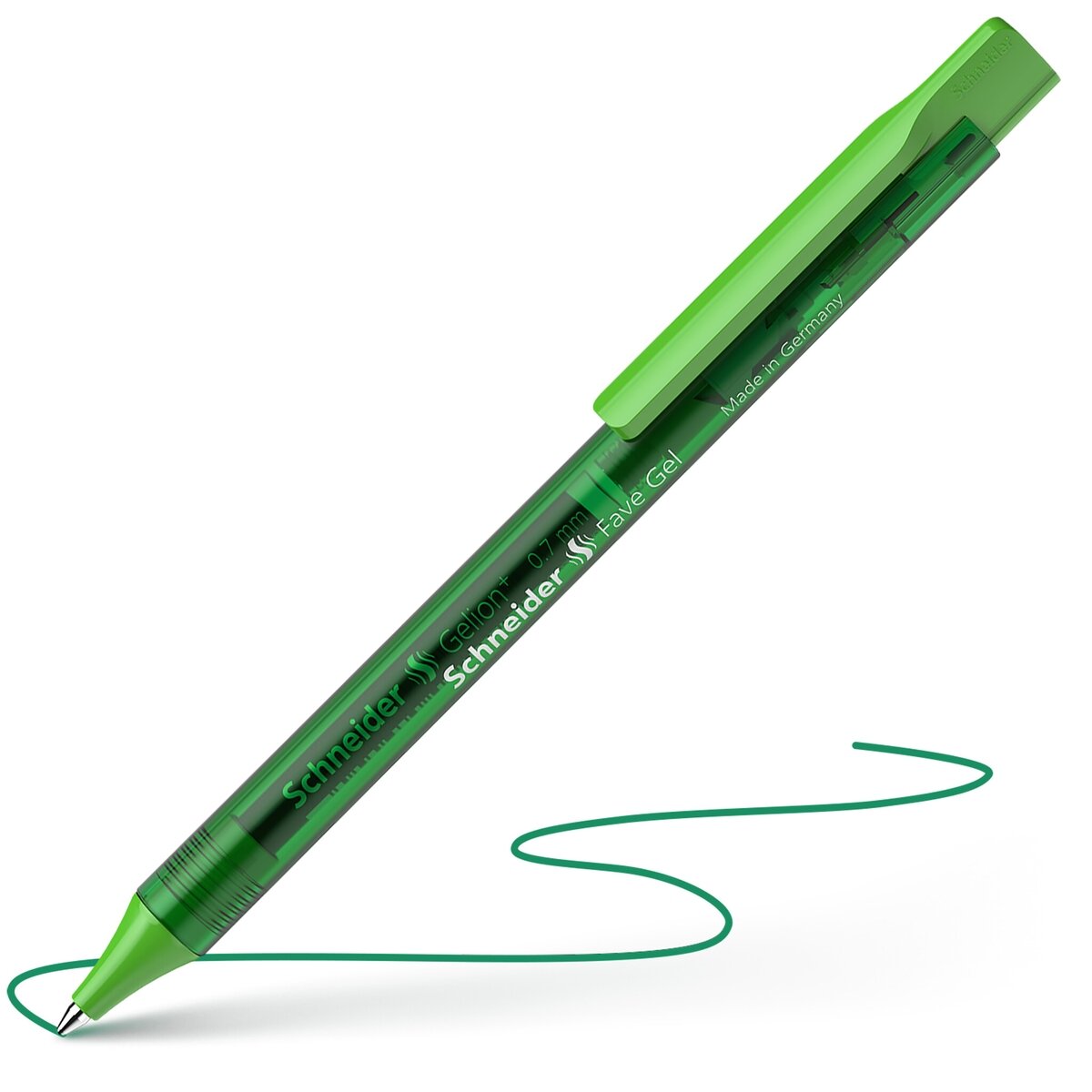 Automatinis tušinukas SCHNEIDER Fave Gel, 0,7mm, žalios sp. 1 Automatinis tušinukas SCHNEIDER Fave Gel, 0,7mm, žalios sp. 1