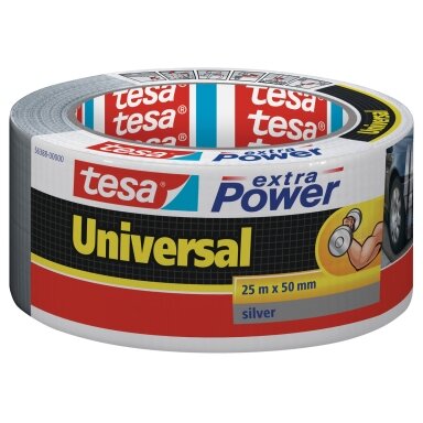 Audinio juosta TESA Extra Power Universal, 50mm x 25m, pilka Audinio juosta TESA Extra Power Universal, 50mm x 25m, pilka