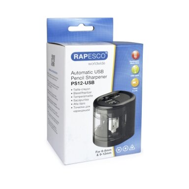 Automatinis elektrinis RAPESCO drožtukas, juodas Automatinis elektrinis RAPESCO drožtukas, juodas