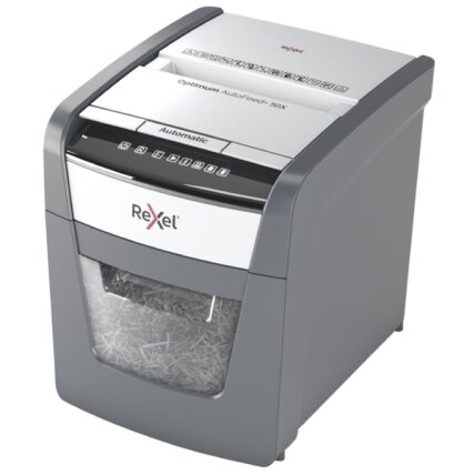 Automatinis dokumentų naikiklis Rexel Optimum Autofeed 50X, 4x28mm, P4, 20l 1