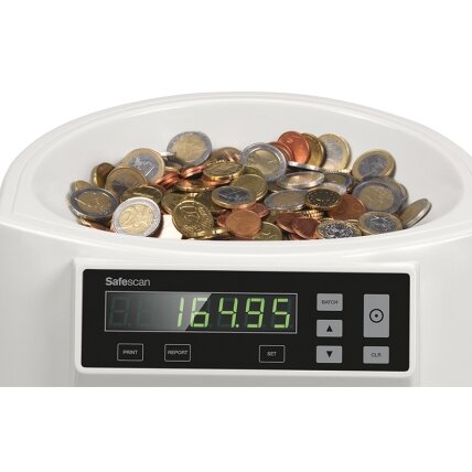 Automatinis Euro monetų skaičiavimo ir rūšiavimo aparatas SAFESCAN 1250 2 Automatinis Euro monetų skaičiavimo ir rūšiavimo aparatas SAFESCAN 1250 2