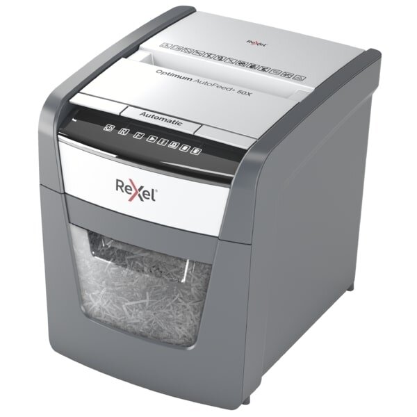 Automatinis dokumentų naikiklis Rexel Optimum Autofeed 50X, 4x28mm, P4, 20l 1