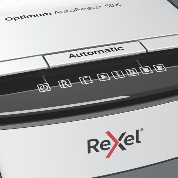 Automatinis dokumentų naikiklis Rexel Optimum Autofeed 50X, 4x28mm, P4, 20l 4