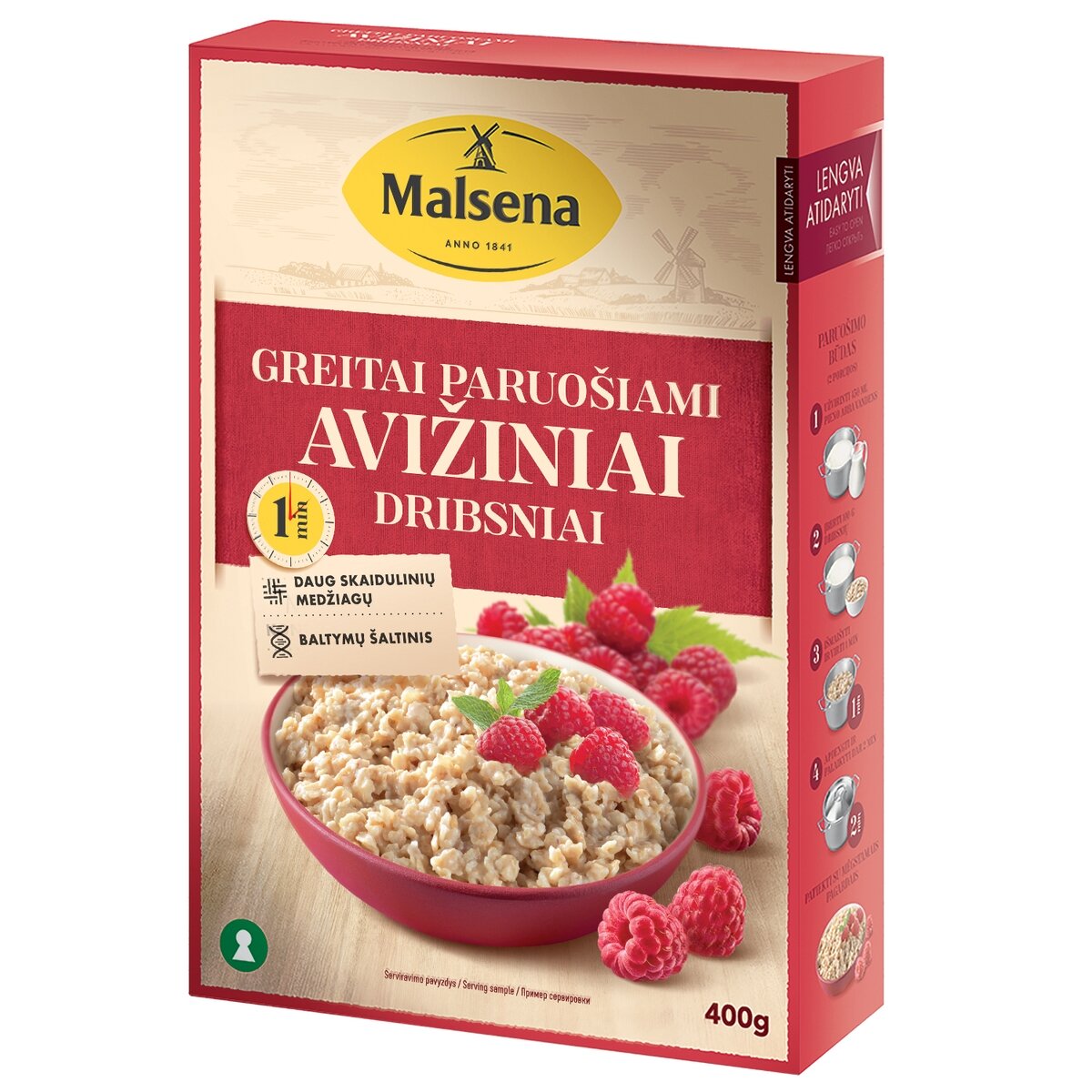 Avižiniai dribsniai DRIBSNIŲ ENERGIJA, 1 min, 400 g