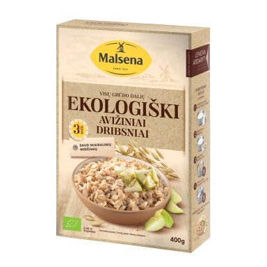 Avižiniai dribsniai MALSENA, Ekologiški, 400g, LT-EKO-001