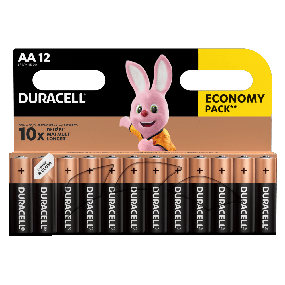 Baterijos DURACELL AA, LR6, 12vnt Baterijos DURACELL AA, LR6, 12vnt