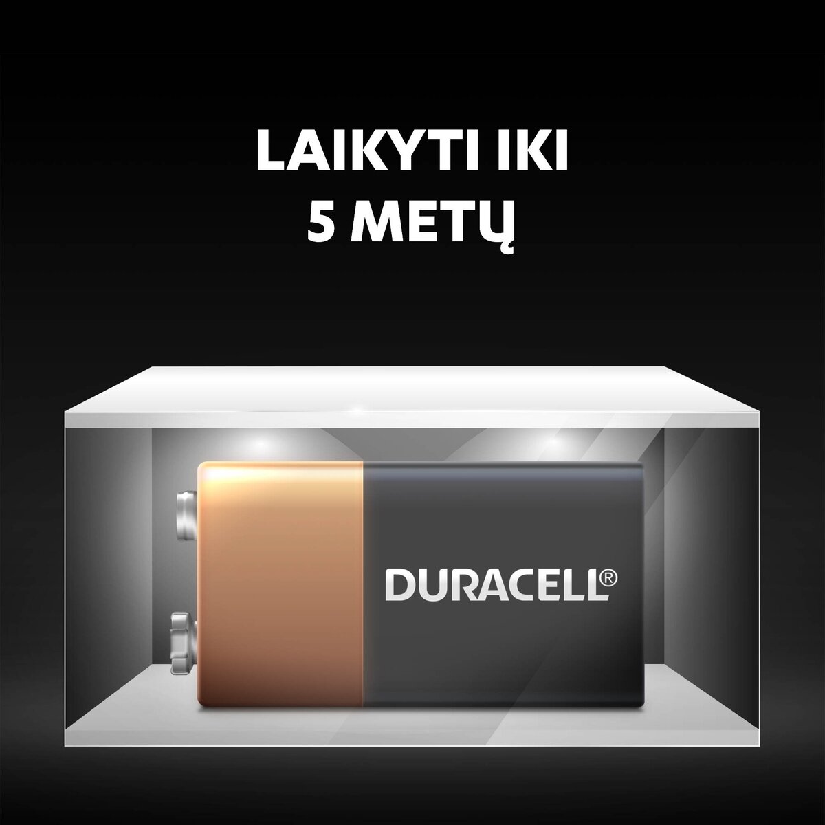 Baterija  DURACELL 9V, LR61, 1 vnt. 2