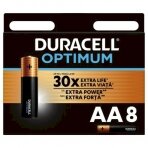 Baterijos DURACELL Optimum, AA, 8 vnt.