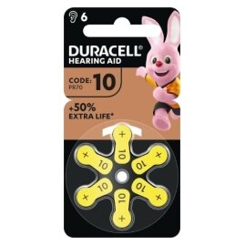 Baterijos klausos aparatui DURACELL 10 PR70, 6 vnt