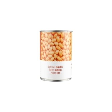 Baltosios pupelės, konservuotos, 400 g/240 g
