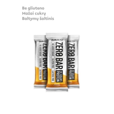 Baltyminis batonėlis BioTechUSA Zero Bar, obuolių pyrago skonio, 50 g Baltyminis batonėlis BioTechUSA Zero Bar, obuolių pyrago skonio, 50 g