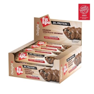 Baltyminis batonėlis FitSpo Delight Crunchy Chocolate Brownie, 60 g