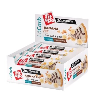 Baltyminis batonėlis FitSpo Lo Carb Banana Pie, bananų pyrago skonio, 60 g