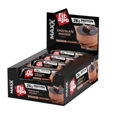 Baltyminis batonėlis FitSpo Maxx Choco Mousse, šokolado putėsių skonio, 75 g