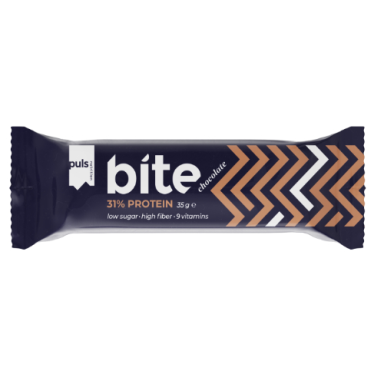 Baltymų batonėlis PULS BITE šokolado skonio, 35g Baltymų batonėlis PULS BITE šokolado skonio, 35g