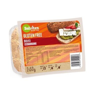 Bandelės BALVITEN GLUTEN FREE, su sėklomis, 2x50 g