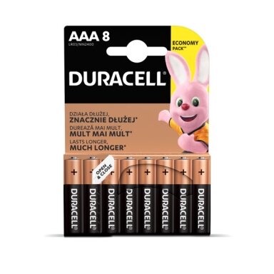 Baterija DURACELL AAA, 8 vnt. LR03 Baterija DURACELL AAA, 8 vnt. LR03