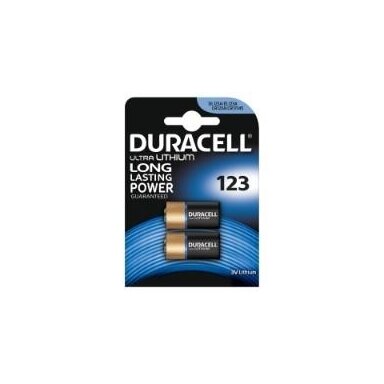Baterijos DURACELL Lithium 123, 2vnt Baterijos DURACELL Lithium 123, 2vnt