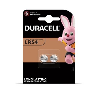 Baterijos DURACELL LR54, 2 vnt.