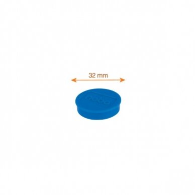 Baltosios lentos magnetai Nobo, 32mm, 10 vnt., mėlynos spalvos 2