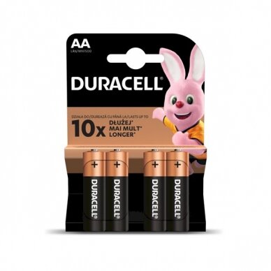 Baterija DURACELL AA, LR06, 4 vnt.