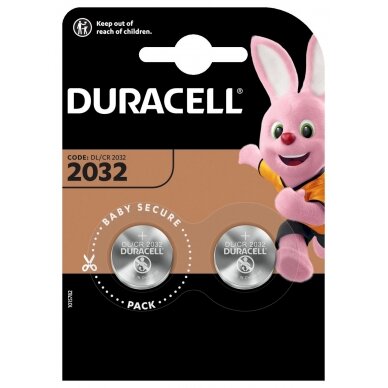 Baterijos DURACELL 2032, 2vnt