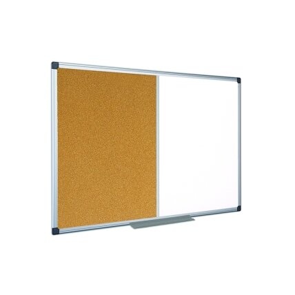 Baltoji magnetinė ir kamštinė lenta BI-OFFICE MAYA Combo 90x60, aliuminio rėmas Baltoji magnetinė ir kamštinė lenta BI-OFFICE MAYA Combo 90x60, aliuminio rėmas