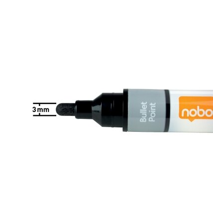 Baltos lentos žymekliai NOBO Liquid Ink, 6 vnt., įv. spalvų 1