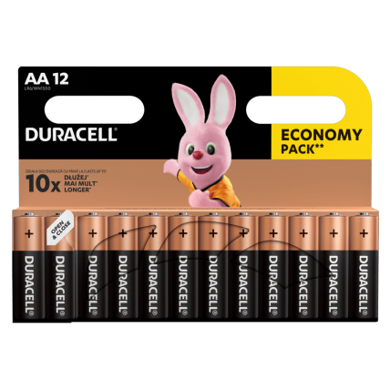 Baterijos DURACELL AA, LR6, 12vnt Baterijos DURACELL AA, LR6, 12vnt
