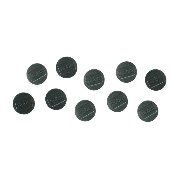 Baltosios lentos magnetai Nobo, 38mm, 10 vnt., juodos spalvos Baltosios lentos magnetai Nobo, 38mm, 10 vnt., juodos spalvos