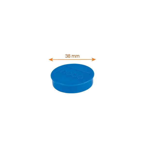 Baltosios lentos magnetai Nobo, 38mm, 10 vnt., mėlynos spalvos 1 Baltosios lentos magnetai Nobo, 38mm, 10 vnt., mėlynos spalvos 1