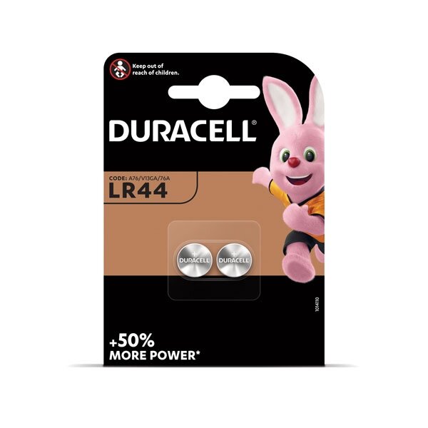 Baterijos DURACELL LR44 1.5V Alkaline, 2 vnt. Baterijos DURACELL LR44 1.5V Alkaline, 2 vnt.