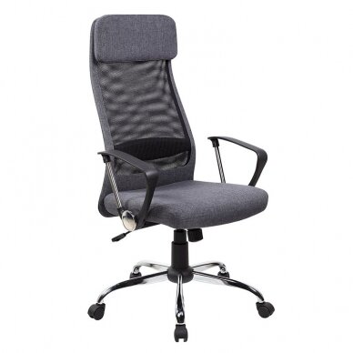 Biuro kėdė OFFICE4YOU DARLA, su porankais, pilkos sp. tekstilė