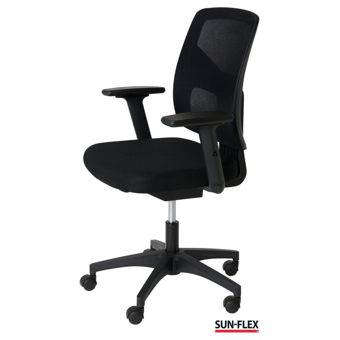 Biuro kėdė SUN-FLEX OFFICECHAIR su tinkeliu, juoda Biuro kėdė SUN-FLEX OFFICECHAIR su tinkeliu, juoda