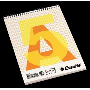 Bloknotas su spirale ESSELTE, A5, 80 lapų Bloknotas su spirale ESSELTE, A5, 80 lapų