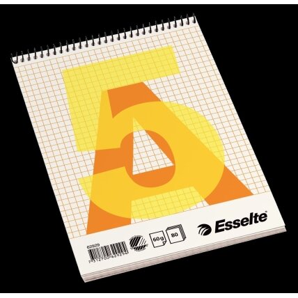 Bloknotas su spirale ESSELTE, A5, 80 lapų Bloknotas su spirale ESSELTE, A5, 80 lapų