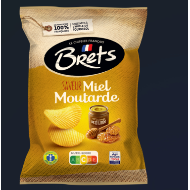 Bulvių traškučiai BRETS, medaus ir garstyčių skonio, 125 g