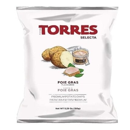 Bulvių traškučiai TORRES, Foie gras skonio, 150 g Bulvių traškučiai TORRES, Foie gras skonio, 150 g