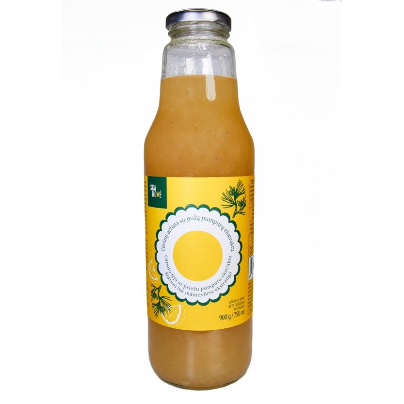 Citrinų arbata su pušų pumpurais SKANOVĖ, 900 g / 750 ml Citrinų arbata su pušų pumpurais SKANOVĖ, 900 g / 750 ml
