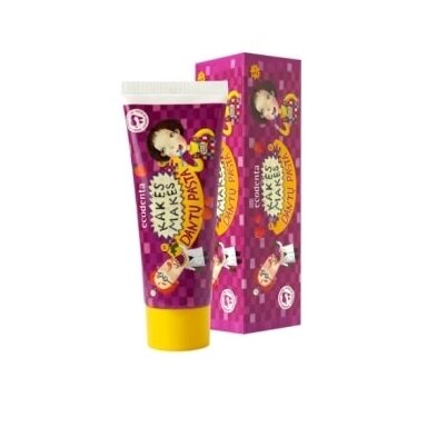 Dantų pasta ECODENTA KAKĖS MAKĖS, aviečių skonio, 75ml Dantų pasta ECODENTA KAKĖS MAKĖS, aviečių skonio, 75ml