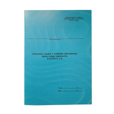 Darbuotojų saugos ir sveikat. instr.darbo viet. registr.žurnalas,A4/22 Darbuotojų saugos ir sveikat. instr.darbo viet. registr.žurnalas,A4/22