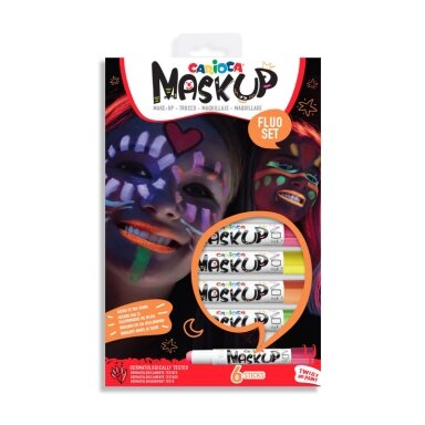 Dažai veidui CARIOCA Mask Up Neon, 6 spalvos Dažai veidui CARIOCA Mask Up Neon, 6 spalvos